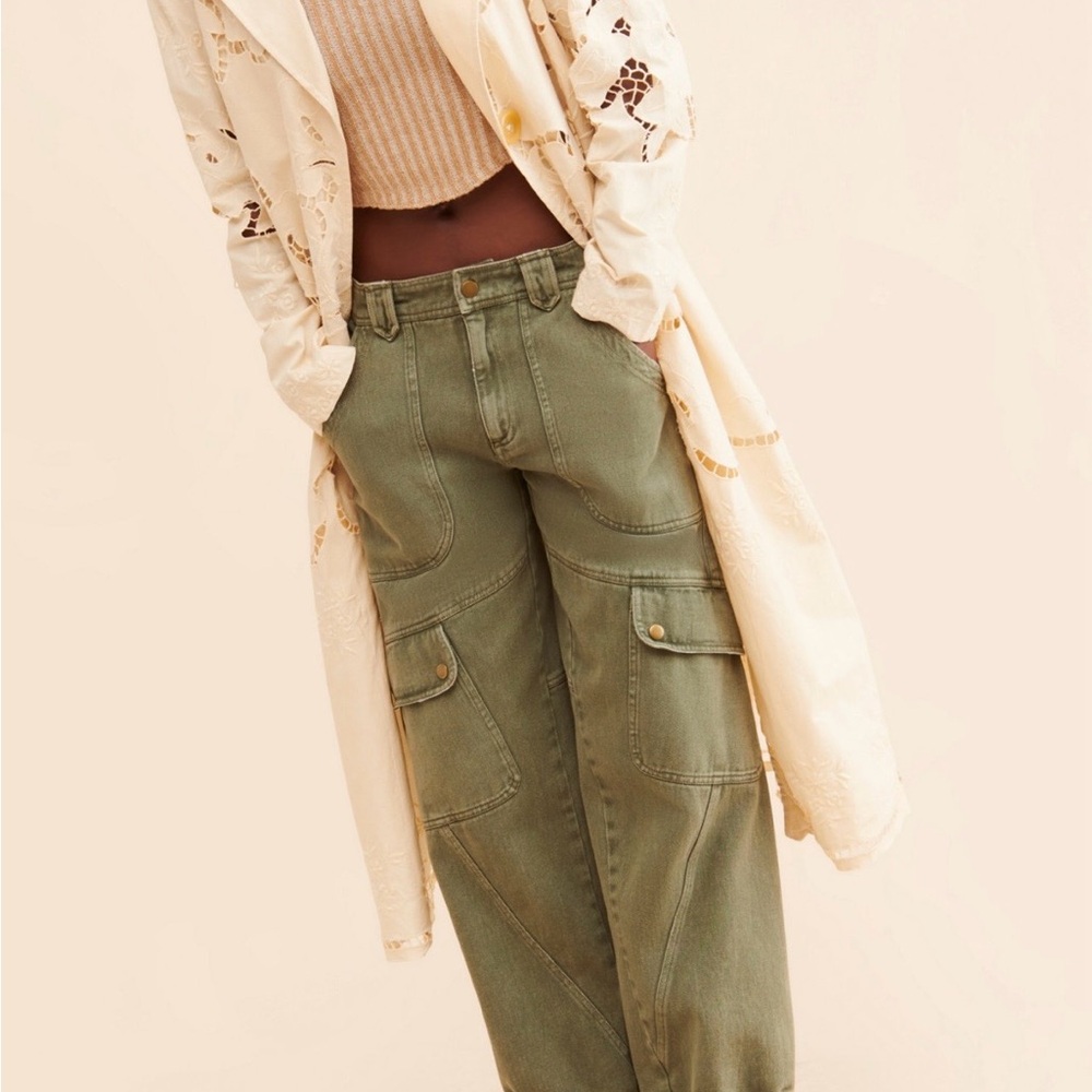 Free People Susanna Duster Cream Boho Layering Piece Size M - Picture 3 of 6